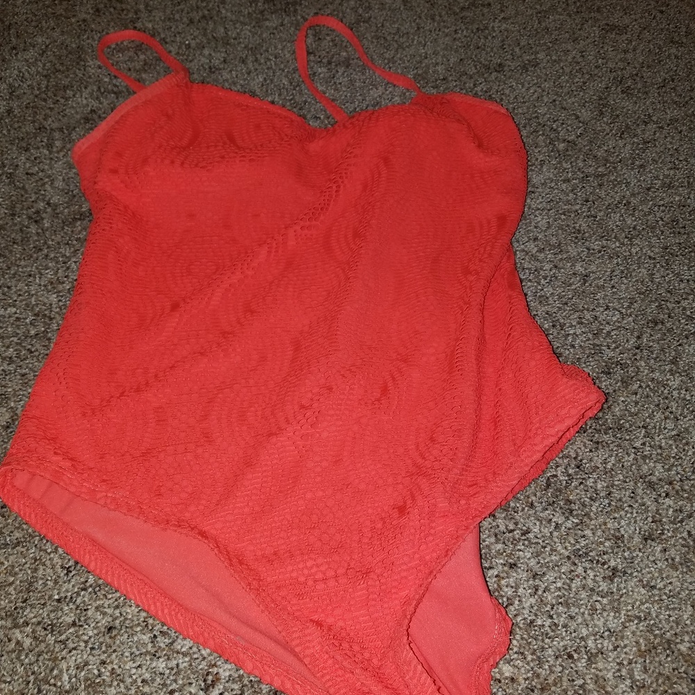 Womens coral swimsuit